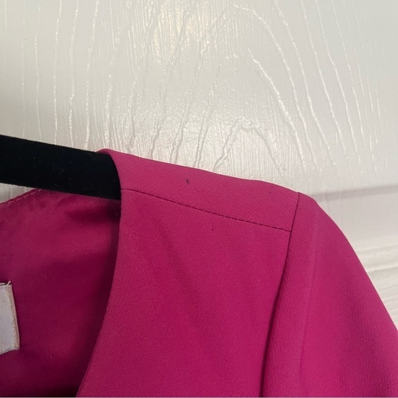 Badgley Mischka Belle Pink Ruffle Bell Sleeves V-Neck Cocktail Dress Size 2 - Picture 10 of 10